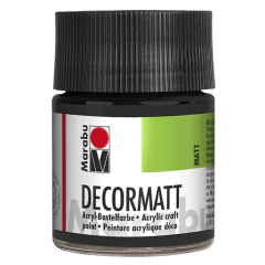 Photo 14010005073 MARABU : Peinture acrylique Decormatt - 50 ml - Noir