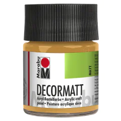 Photo 14010005784 MARABU : Peinture acrylique Decormatt - 50 ml - Or métallique
