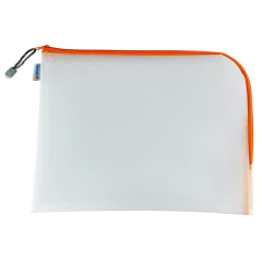 Photo Pochette universelle à zip - 360 x 280 mm - Transparent / Orange HERMA Mesh Bags
