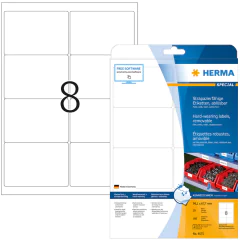 Photo Étiquettes adhésives ultra résistantes amovibles - 99,1 x 67,7 mm - Blanc HERMA