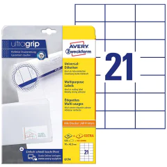 Photo Étiquettes adhésives - 70 x 42,3 mm - Blanc AVERY