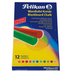 Photo Boite de 12 craies pour tableau - Couleurs assorties : PELIKAN 745/12
