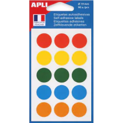 Photo Pastilles adhésives 19 mm - Assortiment (AGIPA 100088 Etiquettes)