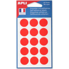 Photo Pastilles adhésives 19 mm - Rouge AGIPA 111964