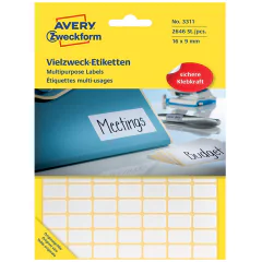 Photo Etiquettes adhésives - 16 x 9 mm - Blanc AVERY 3311