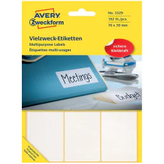 Photo Etiquettes adhésives - 76 x 39 mm - Blanc AVERY 3329