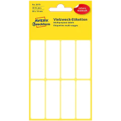 Étiquettes autocollantes - 50 x 19 mm - Blanc AVERY 3079