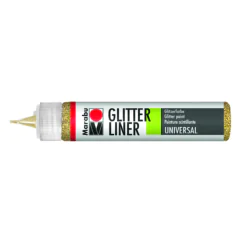 Photo MARABU Glitter-Liner 18030009584 : Peinture pour textile - Or brillant
