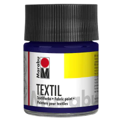 Photo MARABU : Peinture pour textile clair - 50 ml - Bleu foncé