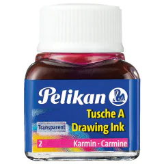 Photo PELIKAN :  Encre de chine A - Rouge carmin  Dessin et écriture