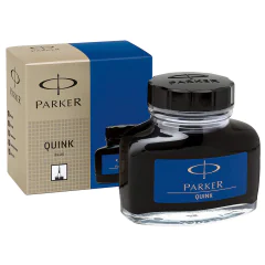 Photo PARKER : Encre de chine permanente Quink -  Bleu